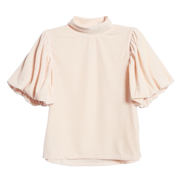 Free People Sweaters - Free People Claudia Velvet Top in Champagne Toast at Nordstrom, Size Large